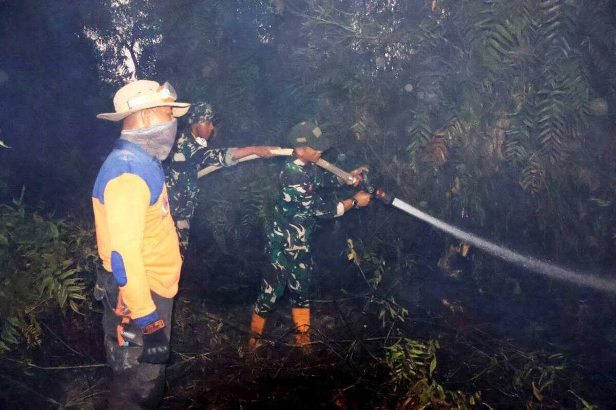 Api Belum Usai Perjuangan Berlanjut, Satgas Irigasi Lanud Sjamsudin Noor Terus Perkuat Upaya Padamkan Karhutla Kalsel Optimalkan Air Hingga Dinginkan Lahan Gambut