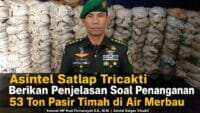 Asintel Satlap Tricakti Beri Penjelasan Terkait Penanganan 53 Ton Pasir Timah di Air Merbau