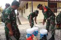 Kodim 1714/PJ Gelar Karya Bakti Merah Putih SMP Negeri 1 Mulia Kab. Puncak Jaya