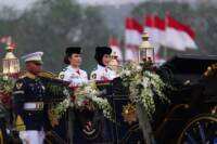 Panglima TNI Hadiri Upacara Penurunan Bendera Sang Merah Putih di Istana Merdeka