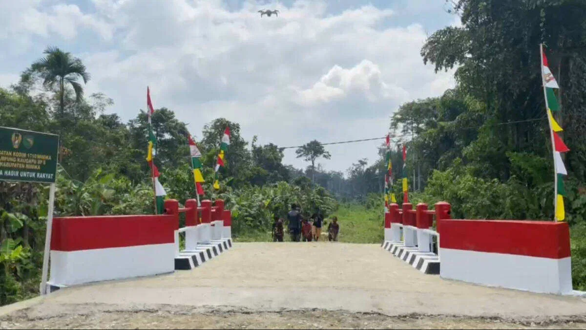 Program Jembatan Garuda, Kodim 1710/Mimika Bangun Akses dan Konektivitas di Kampung Kaugapu