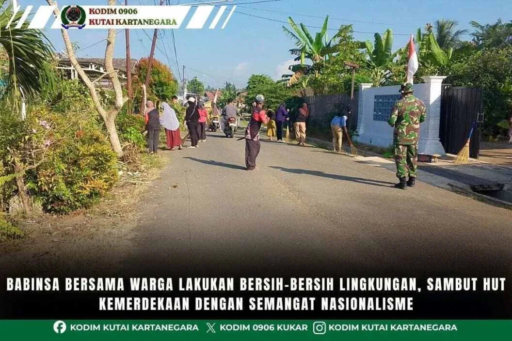 Babinsa Bersama Warga Lakukan Bersih-Bersih Lingkungan, Sambut HUT Kemerdekaan dengan Semangat Nasionalisme Babinsa Bersama Warga Lakukan Bersih-Bersih Lingkungan, Sambut HUT Kemerdekaan dengan Semangat Nasionalisme