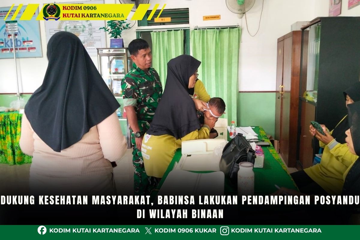 Dukung Kesehatan Masyarakat, Babinsa Lakukan Pendampingan Posyandu Di Wilayah Binaan Dukung Kesehatan Masyarakat, Babinsa Lakukan Pendampingan Posyandu Di Wilayah Binaan