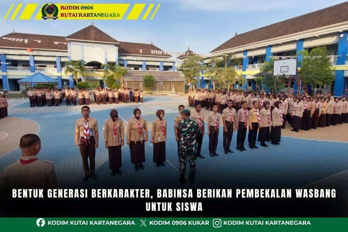 Bentuk Generasi Berkarakter, Babinsa Berikan Pembekalan Wasbang untuk Siswa