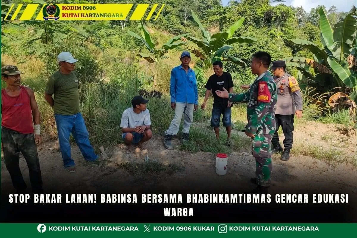 Stop Bakar Lahan, Babinsa Bersama Bhabinkamtibmas Gencar Edukasi Warga Stop Bakar Lahan, Babinsa Bersama Bhabinkamtibmas Gencar Edukasi Warga