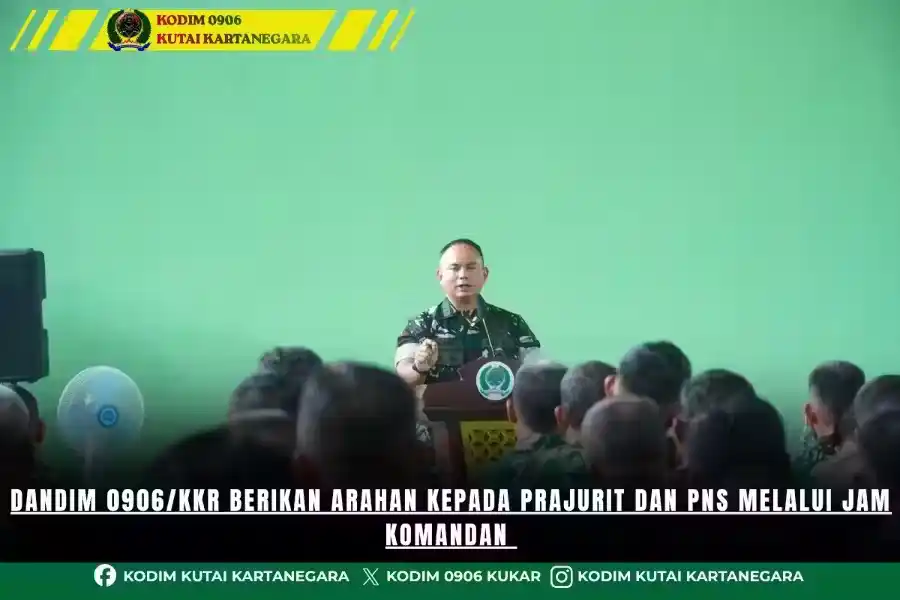 Dandim 0906/Kkr Berikan Arahan kepada Prajurit dan PNS melalui Jam Komandan