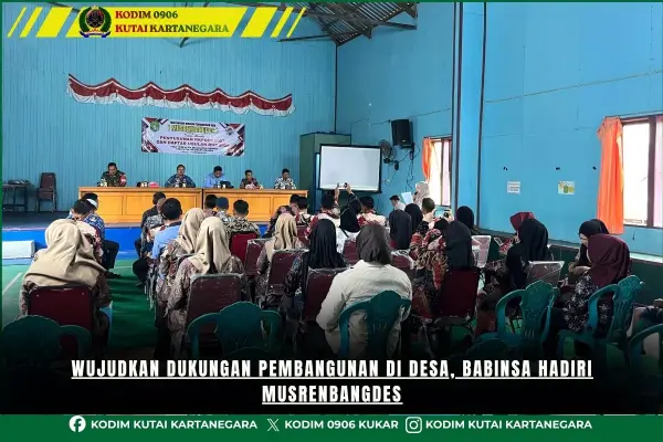 Wujudkan Dukungan Pembangunan di Desa, Babinsa Hadiri Musrenbangdes Wujudkan Dukungan Pembangunan di Desa, Babinsa Hadiri Musrenbangdes