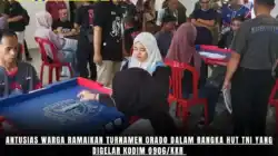 Antusias Warga Ramaikan Turnamen Orado Dalam Rangka HUT TNI Yang Digelar Kodim 0906/Kkr Antusias Warga Ramaikan Turnamen Orado Dalam Rangka HUT TNI Yang Digelar Kodim 0906/Kkr