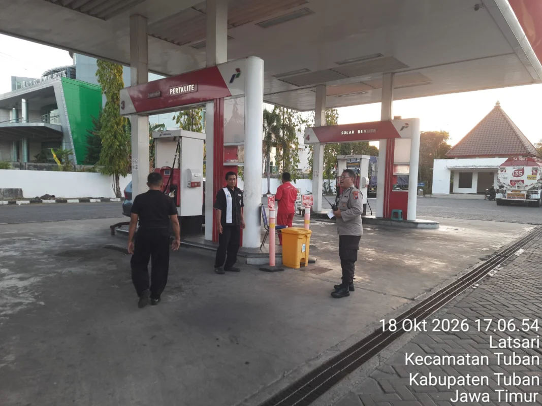 Polisi Pantau Pasokan BBM Tuban, Distribusi Pertamina ke SPBU Berjalan Normal