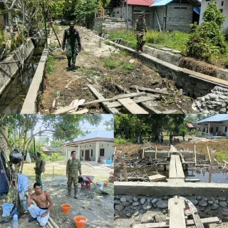 Jembatan Dibangun dengan Hati, Satgas TMMD ke 130 Kodim 1808/Mansel Dengarkan Suara Hati Rakyat
