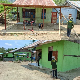 Jadi Impian Buat Penghuni Rumah Kampung Yamboi Tersenyum Satgas TMMD ke-130 kodim 1808/Mansel
