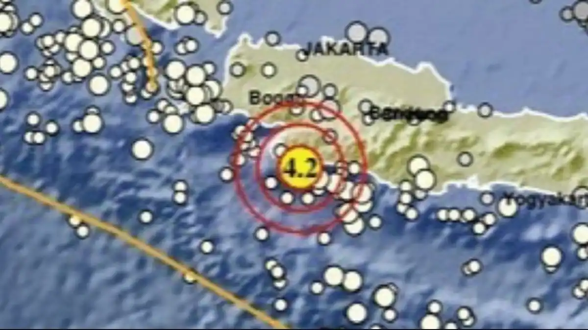 Gempa Magnitudo 4,2 Berpusat di Laut Selatan Sukabumi, Getaran Terasa hingga Cianjur