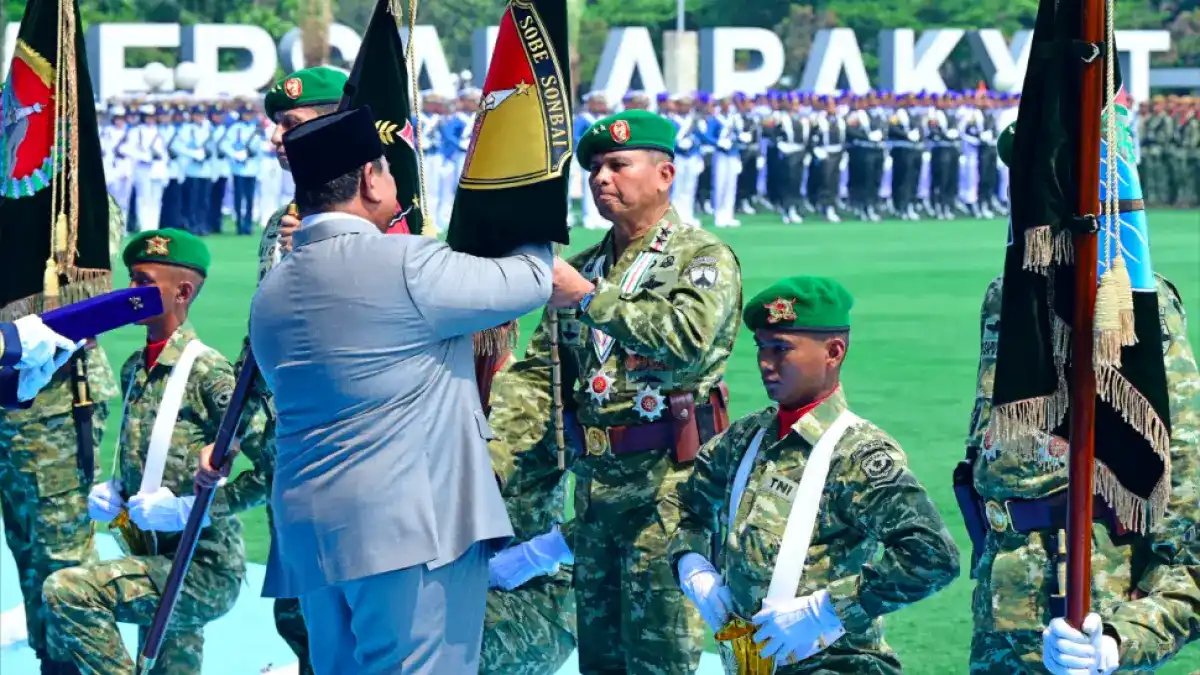 Prabowo Resmikan Enam Kodam Baru dan 30 Brigade Infanteri pada HUT ke-81 TNI
