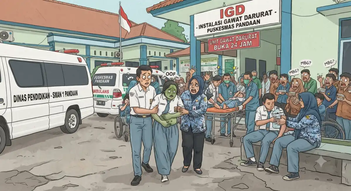 Belasan Siswa Kelas 10 SMAN 1 Pandaan Alami Gejala Keracunan yang Diduga Berkaitan dengan Menu MBG