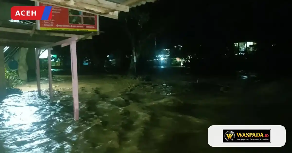 Luapan Kali Bulan Rendam Permukiman di Aceh Tenggara