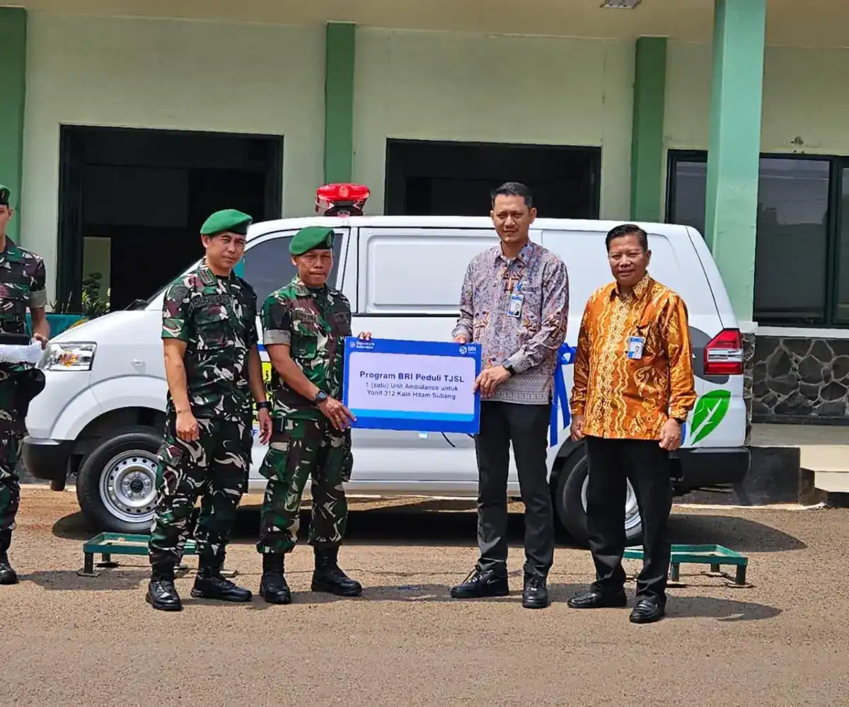 Ambulans BRI Peduli Diperuntukkan bagi Layanan Kesehatan Yonif 312/Kala Hitam dan Warga Subang