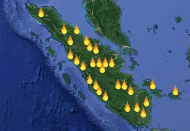 2.895 Titik Panas Terdeteksi di Sumatra, Riau Catat 14 Lokasi
