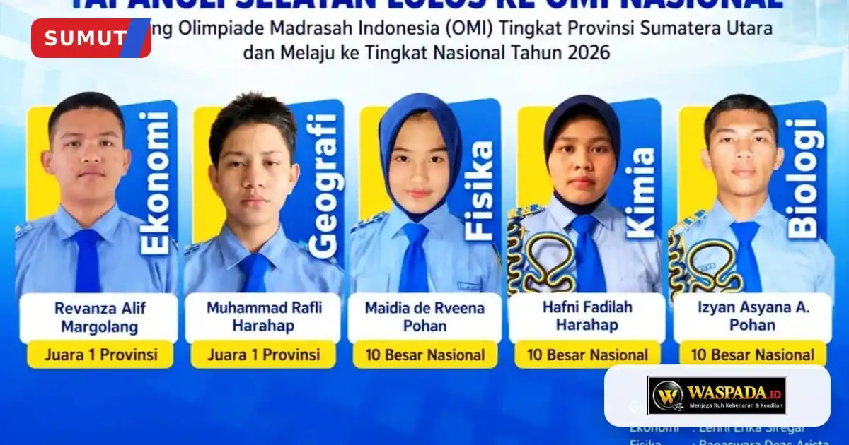Lima Siswa MAN IC Tapsel Wakili Sumut dalam OMI Nasional 2026