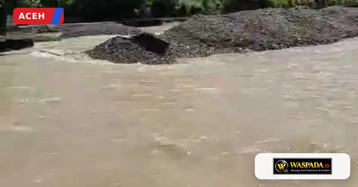 Tanggul Sungai Lawe Bulan Jebol, Banjir Rendam Jalan Nasional dan Sawah di Aceh Tenggara