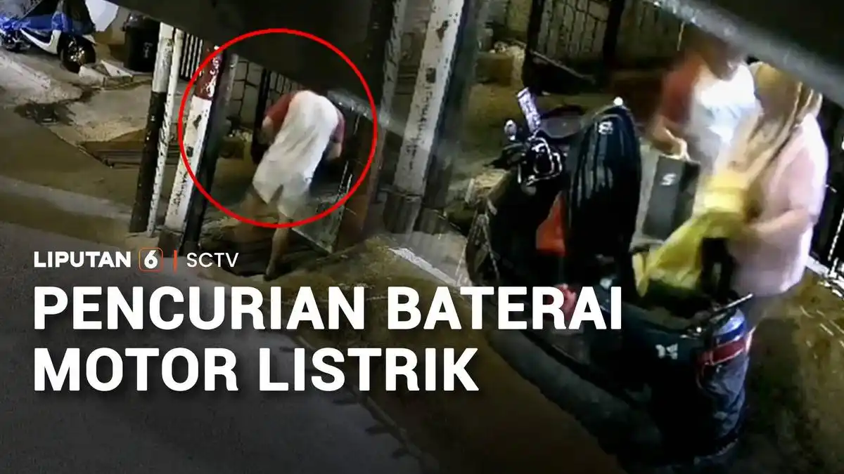 Baterai Motor Listrik Dicuri di Kemayoran, Aksi Diduga Dilakukan Sejoli Terekam CCTV