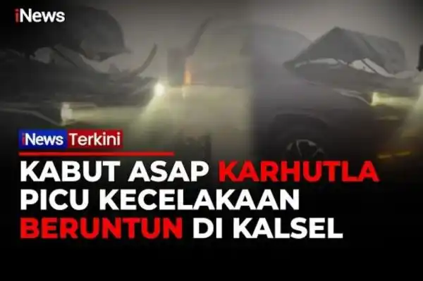 Kabut Asap Tebal Sebabkan Tabrakan Beruntun Tiga SUV di Barito Kuala
