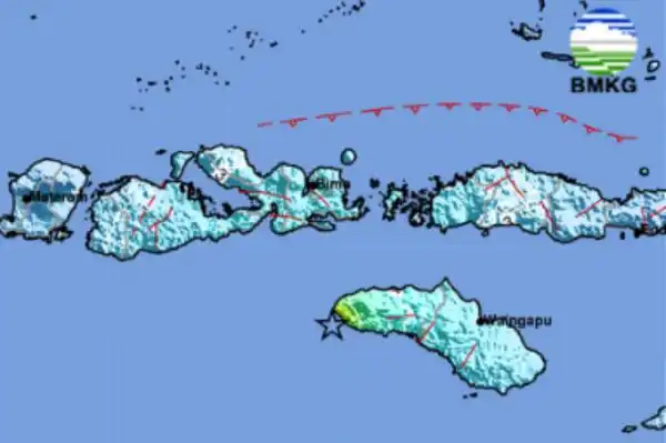 Gempa M 4,1 Berpusat di Laut Mengguncang Sumba Barat Daya