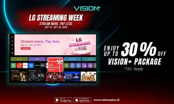 Promo Vision di LG TV Hadir dengan Harga Rp15.000 hingga 18 Oktober