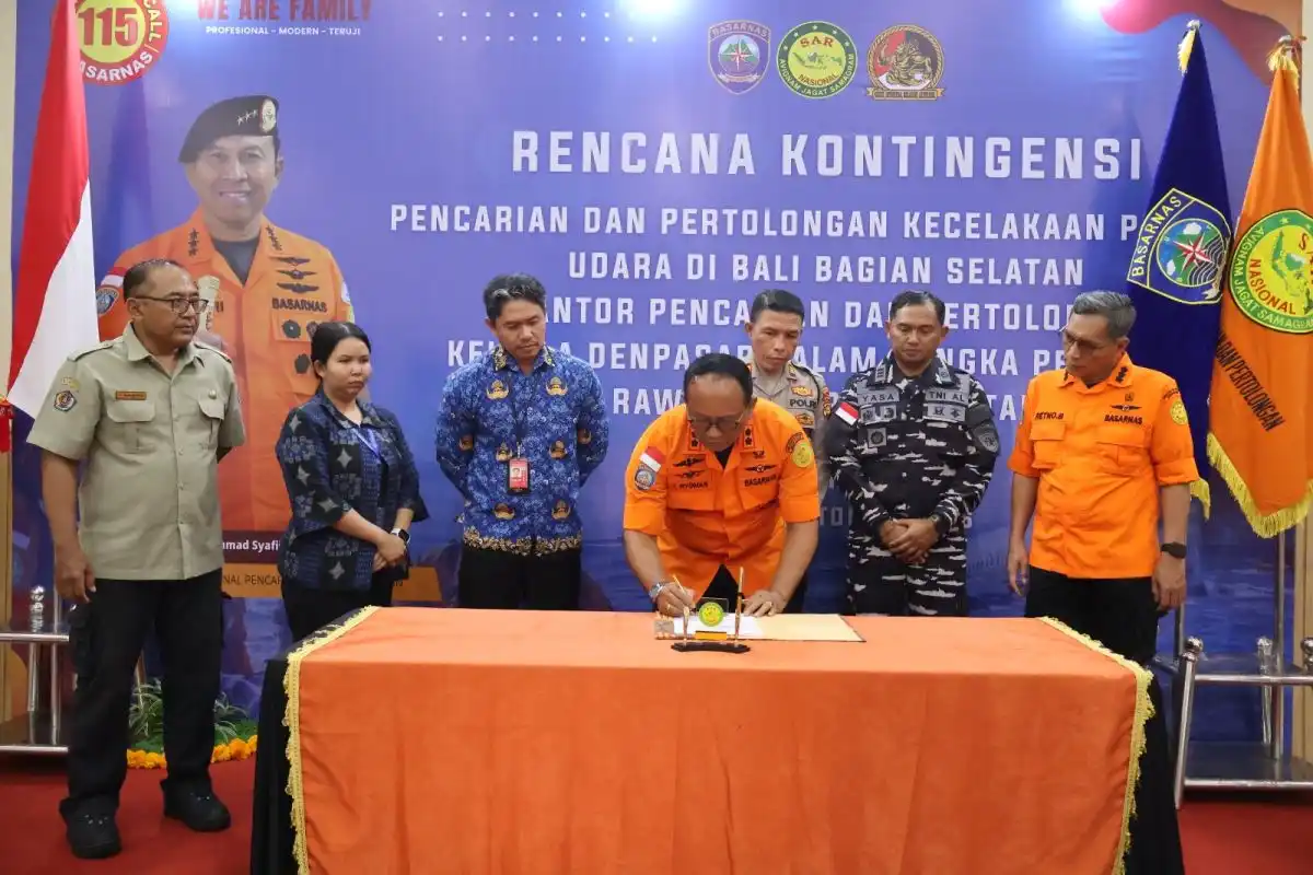 Basarnas Bali Perkuat Kesiapan Hadapi Kecelakaan Pesawat