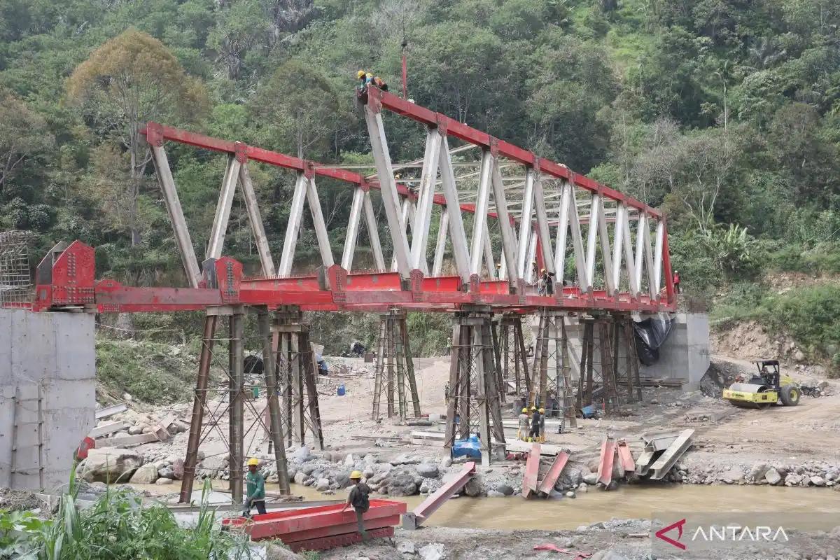 Pembangunan Jembatan Krueng Pelang Dikebut untuk Pulihkan Akses di Aceh Tengah