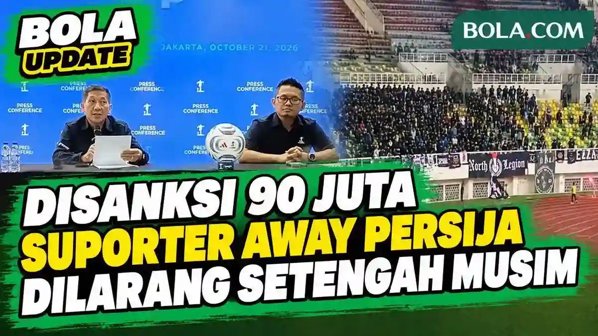 Persija Jakarta Dijatuhi Sanksi Larangan Suporter Tandang dan Denda Rp90 Juta