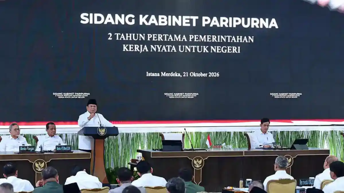 Arahan Prabowo dalam Sidang Kabinet Dua Tahun Pemerintahan