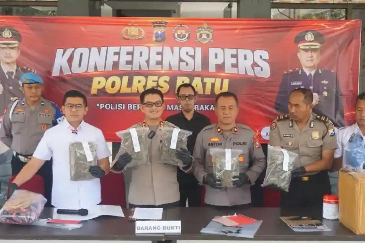 Polisi Dalami Dugaan Pengiriman Lima Kilogram Ganja ke Kabupaten Malang