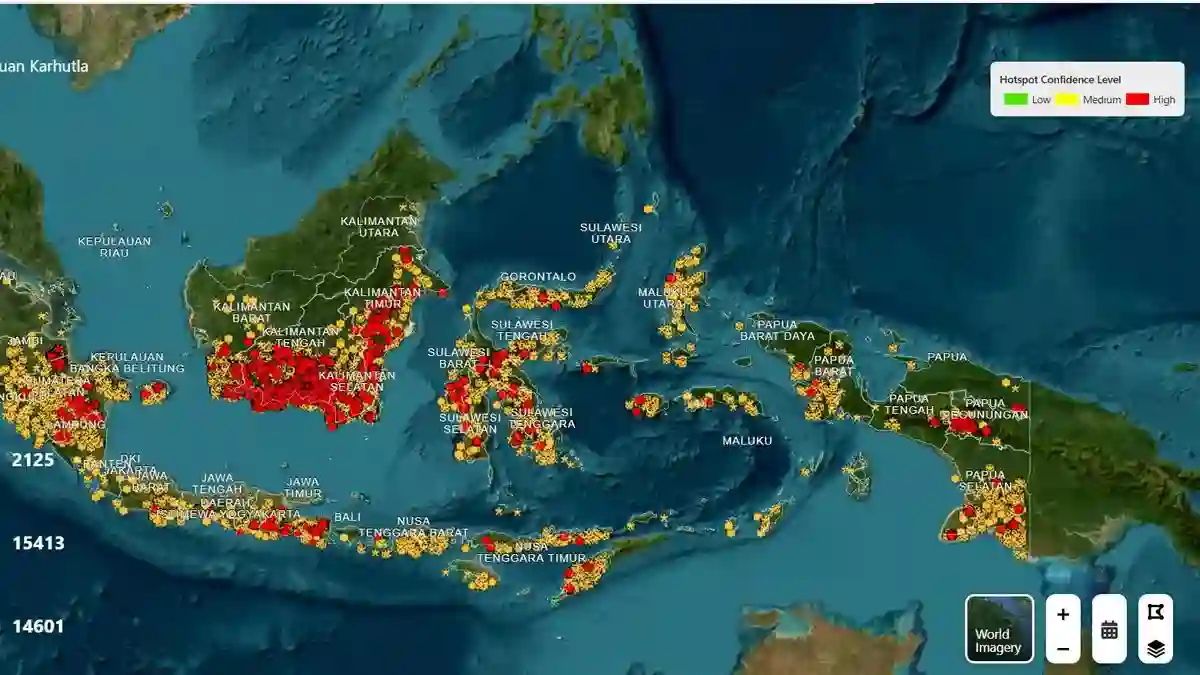 Pemantauan Karhutla: Hotspot di Kalimantan Tengah Jauh Melampaui Provinsi Prioritas Lain