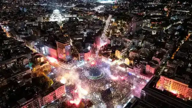 Gerakan Mahasiswa Serbia Uji Kekuatan Politik Lewat Kampanye di Belgrade