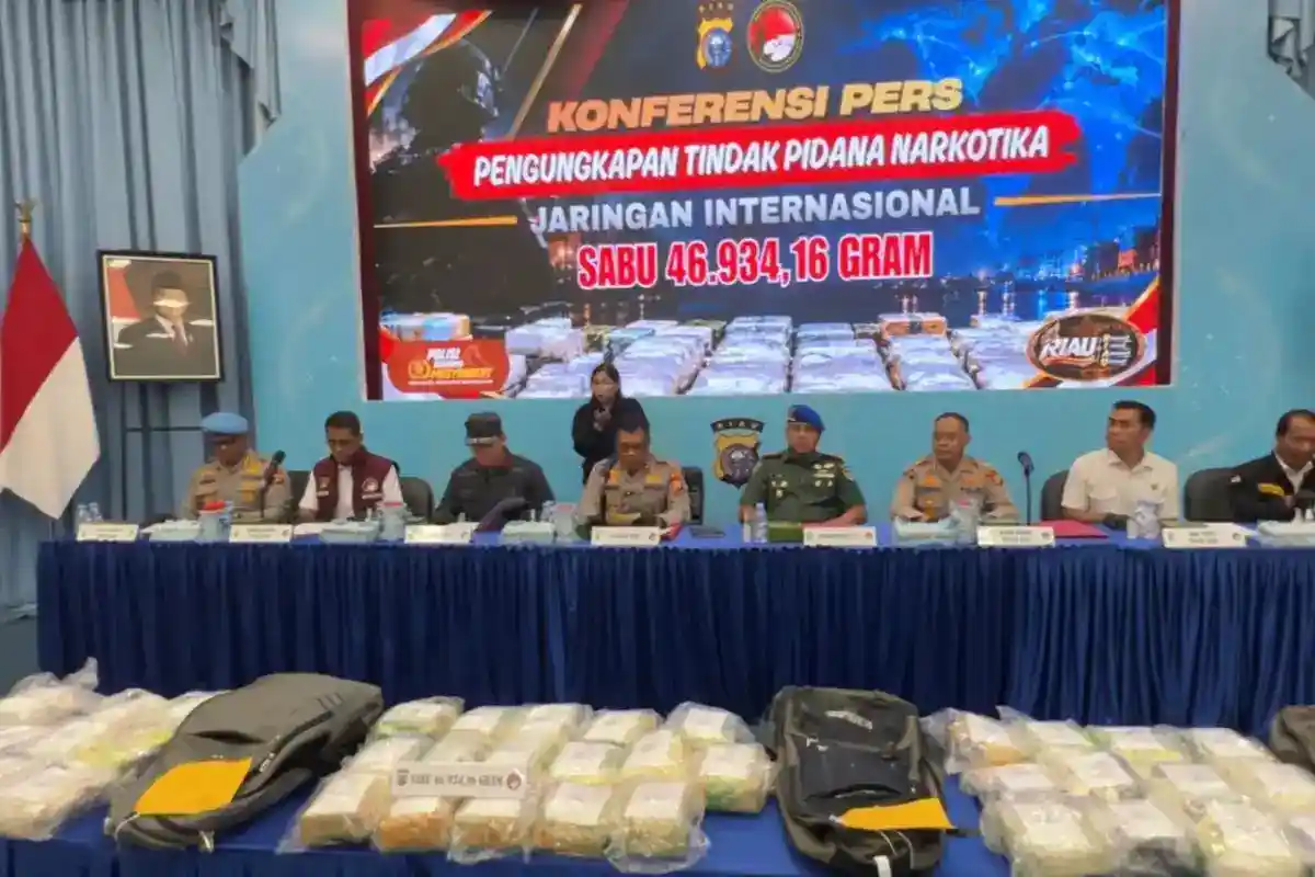 Operasi Sarang Narkoba di Riau Ungkap 29 Kasus dan Sita 101,05 Kilogram Narkotika