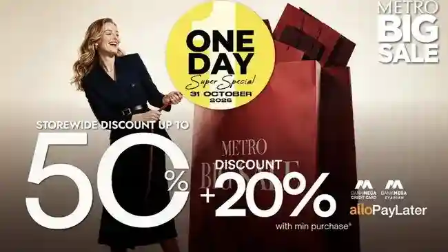 Metro Big Sale Hadir Sehari pada 31 Oktober dengan Diskon hingga 50 Persen
