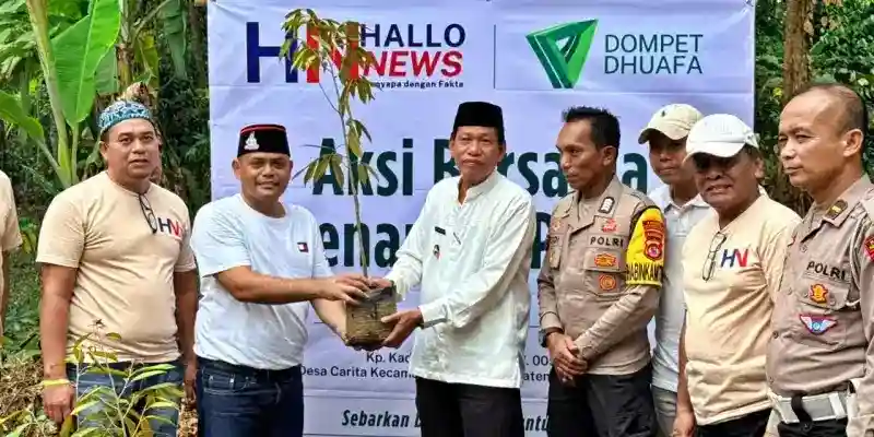 Aksi Sosial Hallonews dan Dompet Dhuafa Hadir di Pandeglang