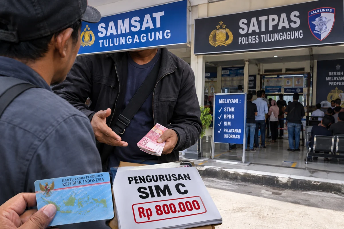 Pelayanan Publik di Bawah Sorotan, Dugaan Percaloan di Samsat dan Satpas Tulungagung Mengemuka