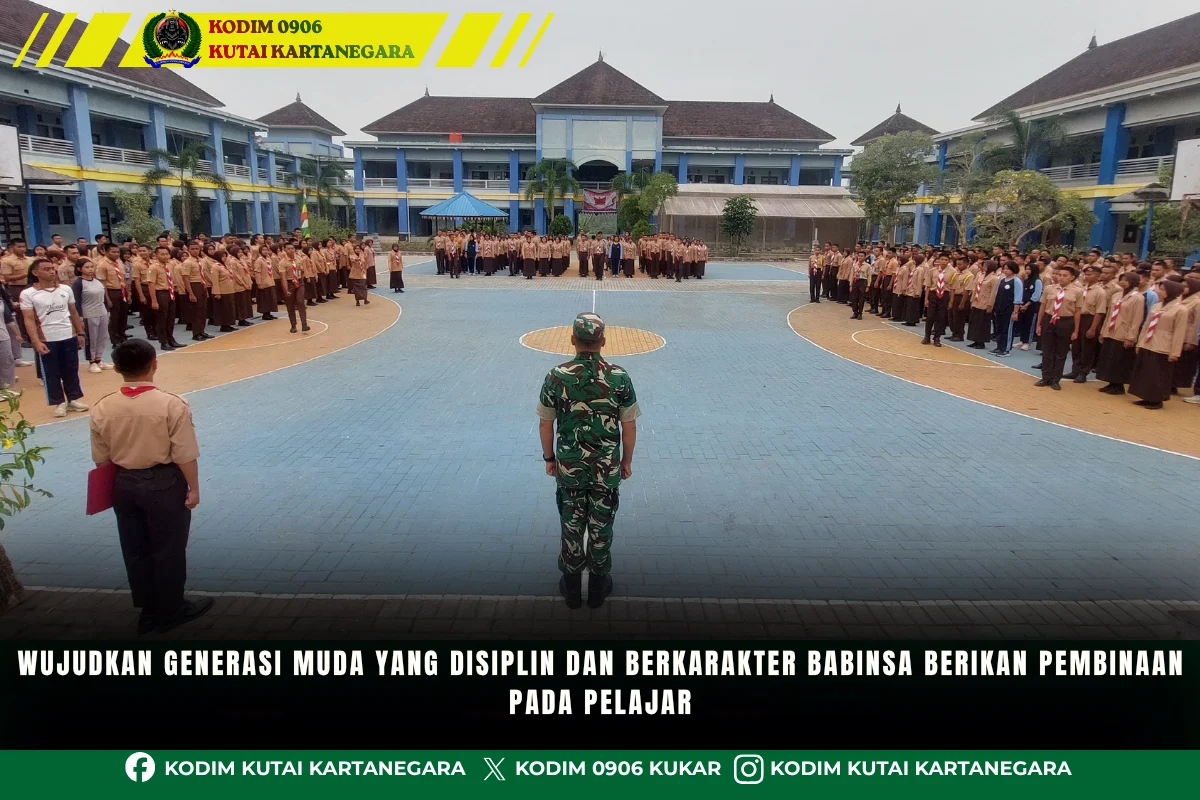 Wujudkan Generasi Muda yang Disiplin dan Berkarakter Babinsa Berikan Pembinaan Pada Pelajar