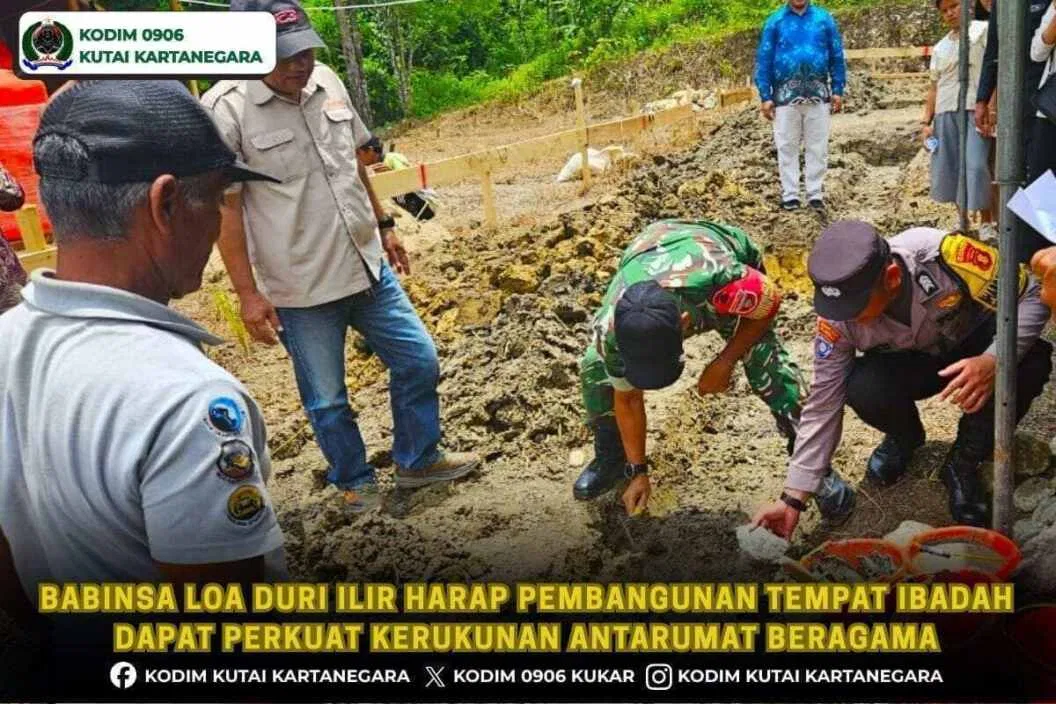 Babinsa Loa Duri Ilir Harap Pembangunan Tempat Ibadah Dapat Perkuat Kerukunan Antarumat Beragama